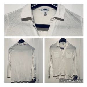 Old Navy white collared shirt, size small. GUC, smoke free